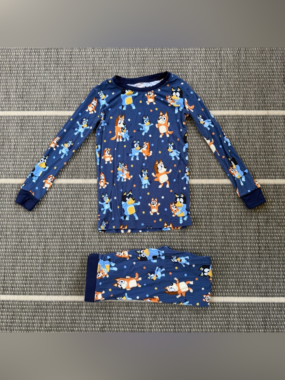 Little Sleepies Disney Bluey Dance Mode Bamboo Viscose Two Piece Pajama Set, 4T